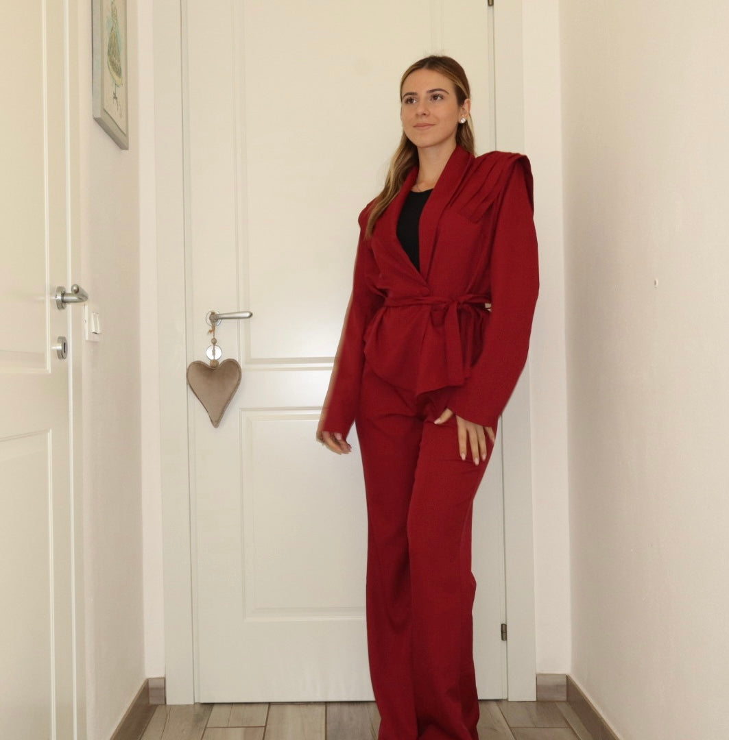 Tailleur con pieghe “clarissa”