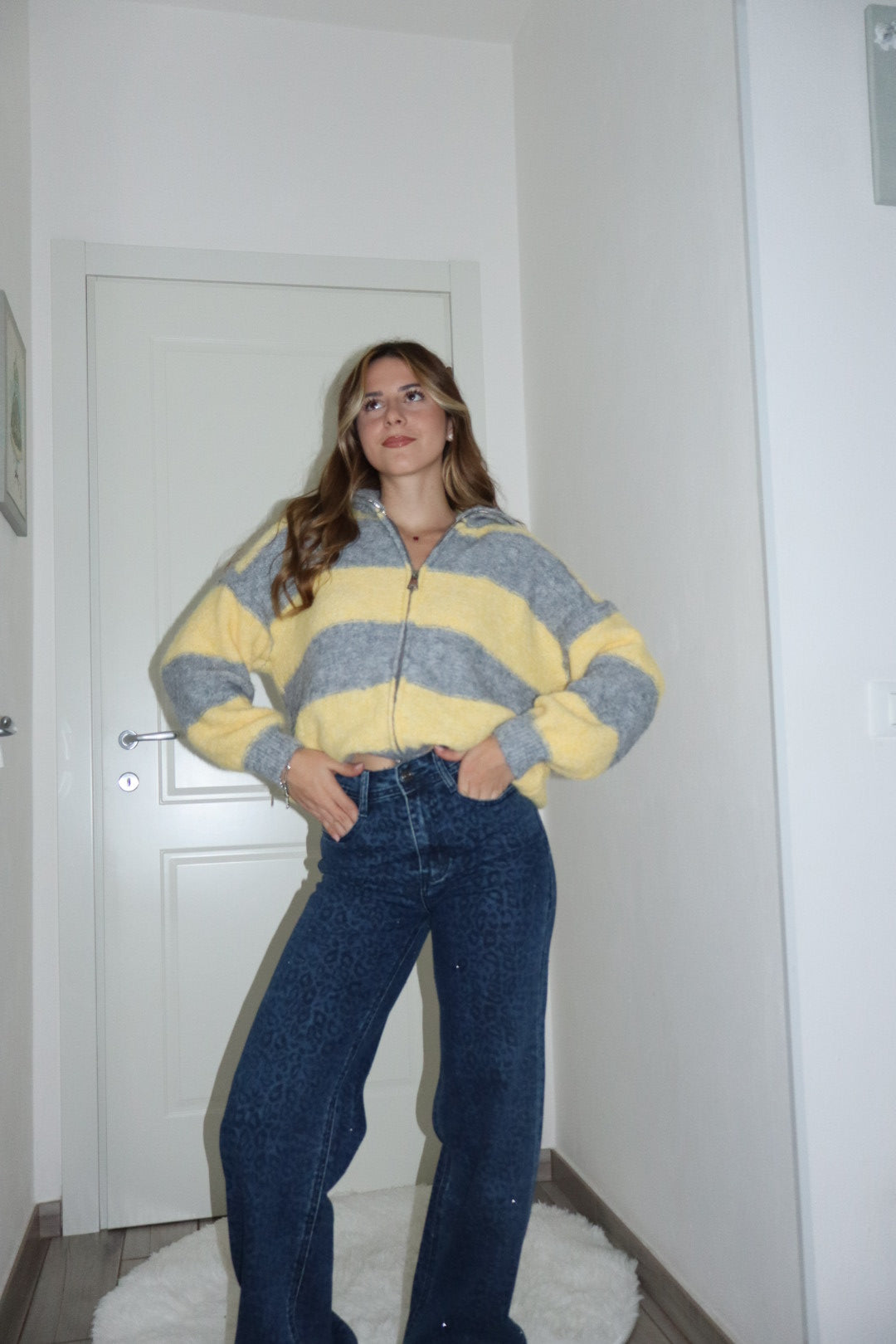 Jeans leopardato Shine push up