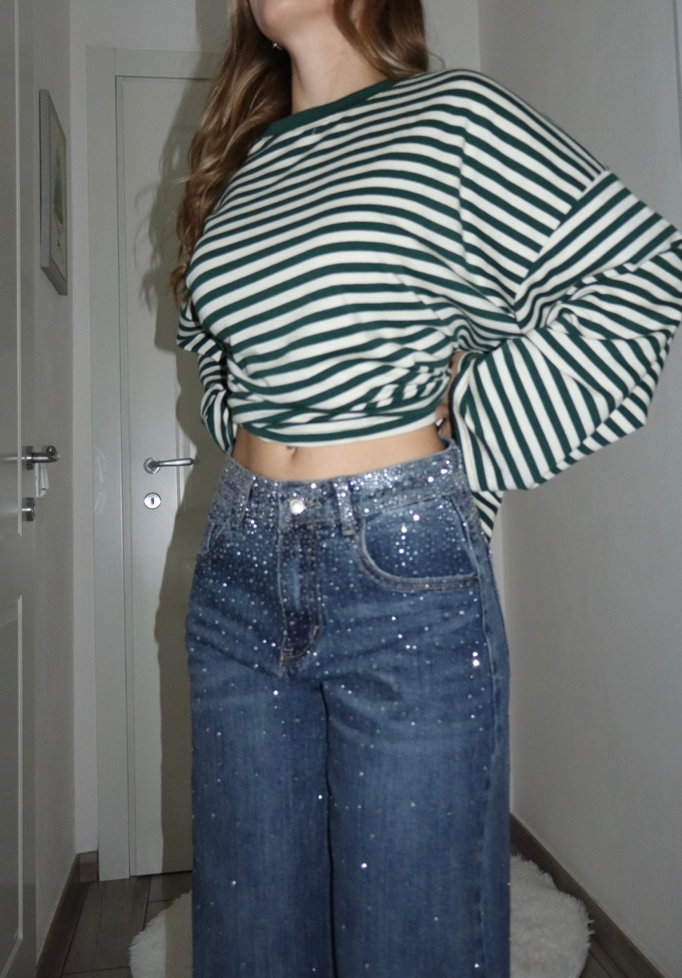 Jeans pioggia Shine blu 44-46-48-50