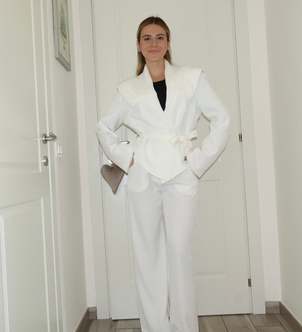 Tailleur con pieghe “clarissa”