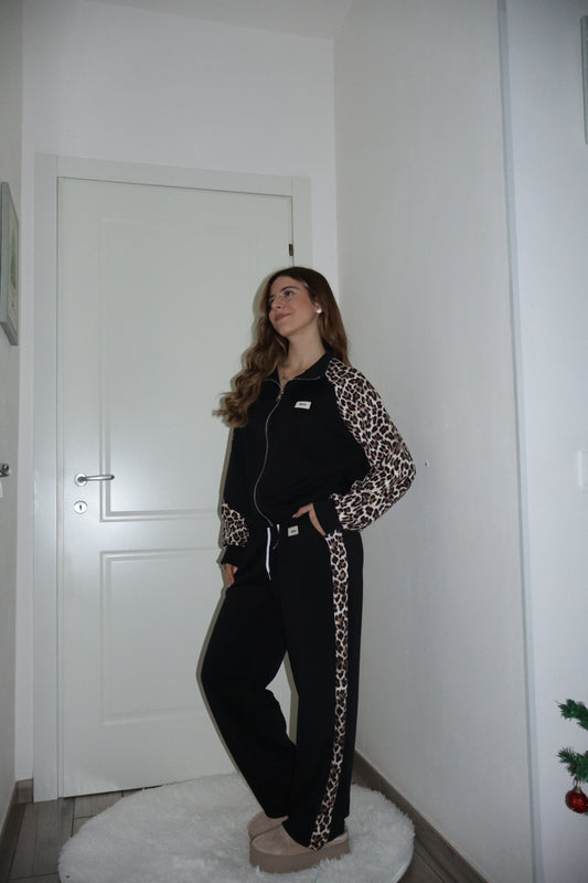 Coordinato tuta “ketty” nero,beige,marrone